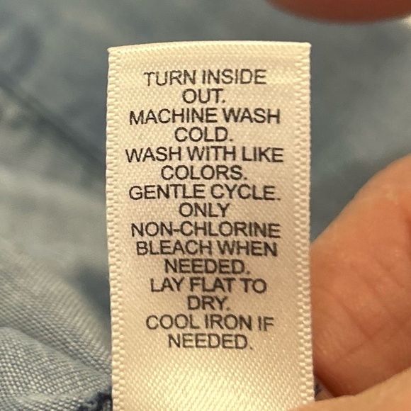 Cato Chambray/Denim Wrap Top with 3/4 Length Sleeves. Size 18. Slimming Design! - Picture 9 of 10